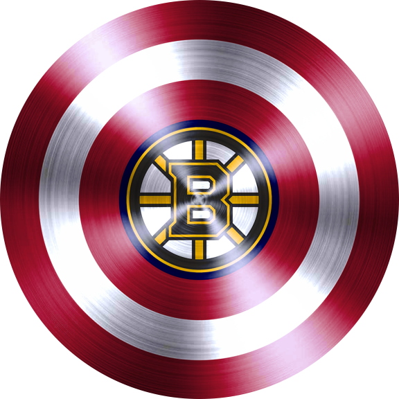 Captain American Shield With Boston Bruins Logo vinyl decal